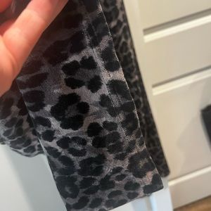 Juicy Couture leopard velour wide leg pants